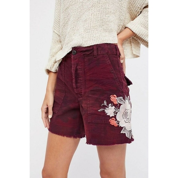 New Free People Embroidered Scout Short Size 0 - Picture 4 of 5